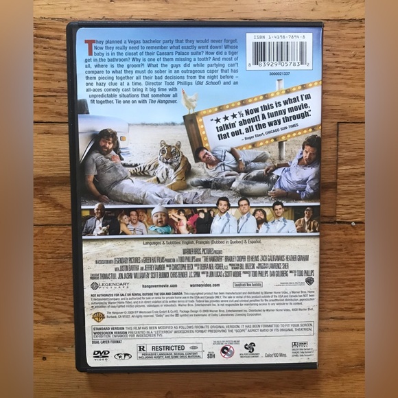 š¤5 for $20- TheĀ Hangover (2009 Film) DVD,āMovieāFull - Picture 3 of 3
